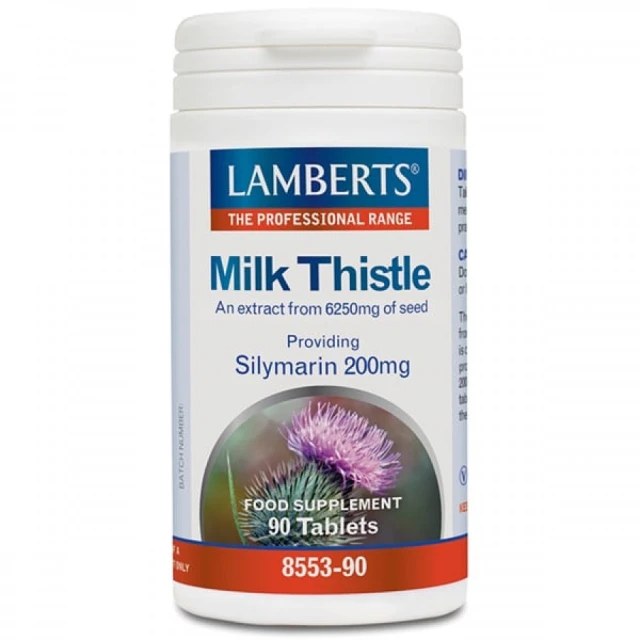 Lamberts Milk Thistle 6250mg Τιτλοδοτημένο Εκχύλισμα Γαϊδουράγκαθου 90Tabs